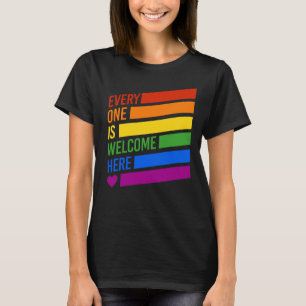 ALLA ÄR VÄLKOMNA HÄR T SHIRT