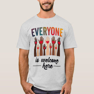 Alla är välkomna här - USA:s mångfald och enighet T Shirt