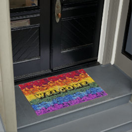 Alla är välkomna hit! Door Mat