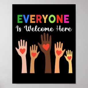 Alla är välkomna hit lärare 1 poster