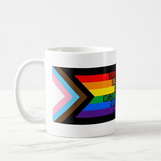 Alla är välkomna hit (Progress-Pride), Flagga Kaffemugg (Vänster)