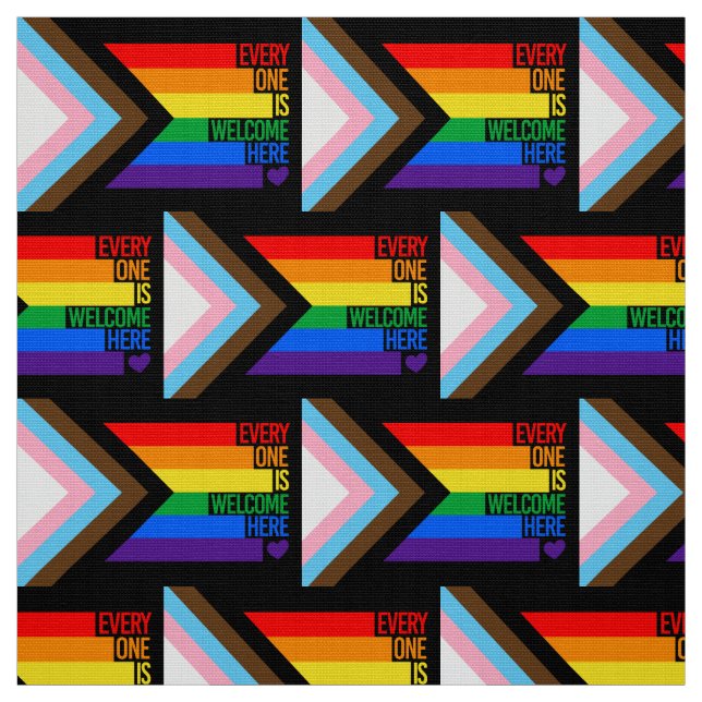 Alla är välkomna hit (Progress-Pride), Flagga Tyg (Provkarta)