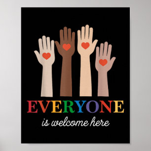 Alla är välkomna hit Rainbow 1 Poster