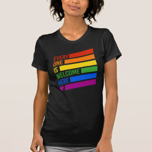 Alla är välkomna hit t shirt