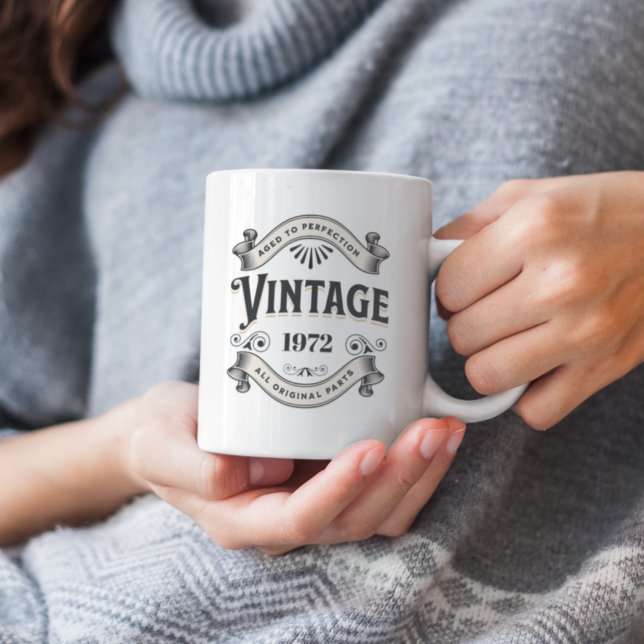 Alla År Vintage Födelsedag Två-Tonad Mugg (Skapare uppladdad)