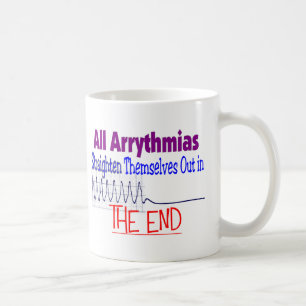 Alla arrhythmias rätar sig ut AVSLUTAR ut Kaffemugg