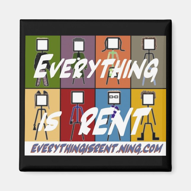 Alla åtta Stick figurer Magnet (Framsidan)