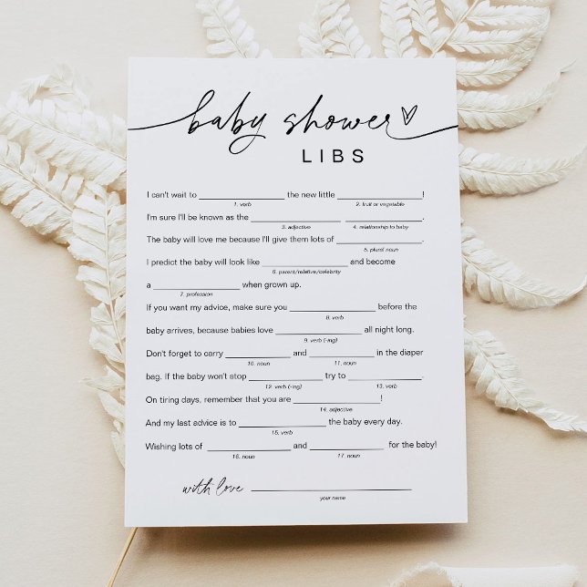 ALLA babylibbor, fyll i det tomma spelet Inbjudningar (Skapare uppladdad)