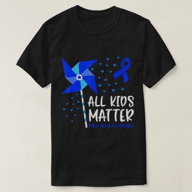 Alla barn har betydelse för medvetenheten om överg t shirt (Design framsida)