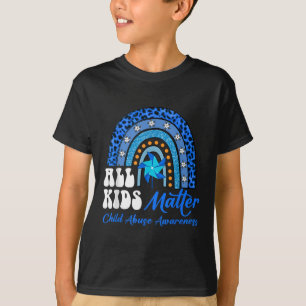 Alla barn - Pinjul Blue Rainbow Child Abuse Awaren T Shirt