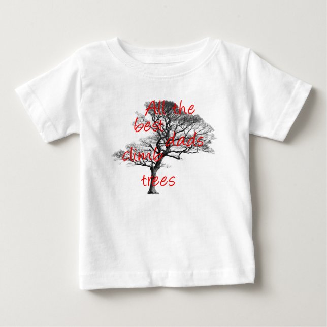 Alla bästa pappor klättrar träd, arborist t shirt (Framsida)