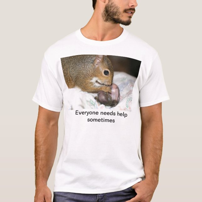 Alla behöver hjälp ibland t-shirt (Framsida)