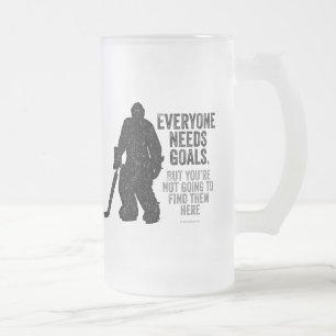 Alla behöver mål (Hockey) Frostat Ölglas