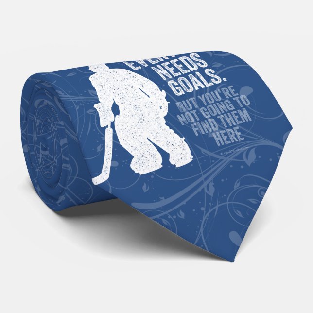 Alla behöver mål (Hockey) Neck Tie Slips (Rullad)