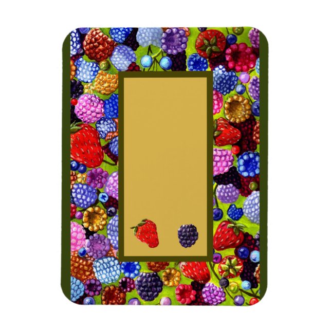 Alla Berries Gräns-magnet Magnet (Vertikal)