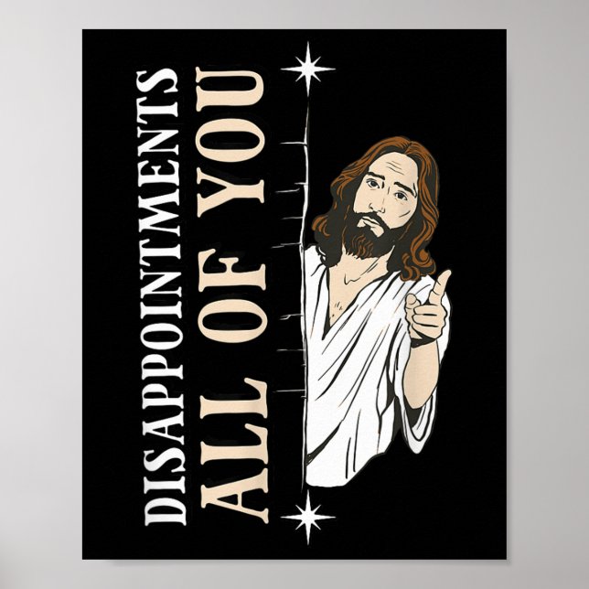 Alla besvikelser Jesus Rolig Kristet Förlitande Poster (Framsidan)