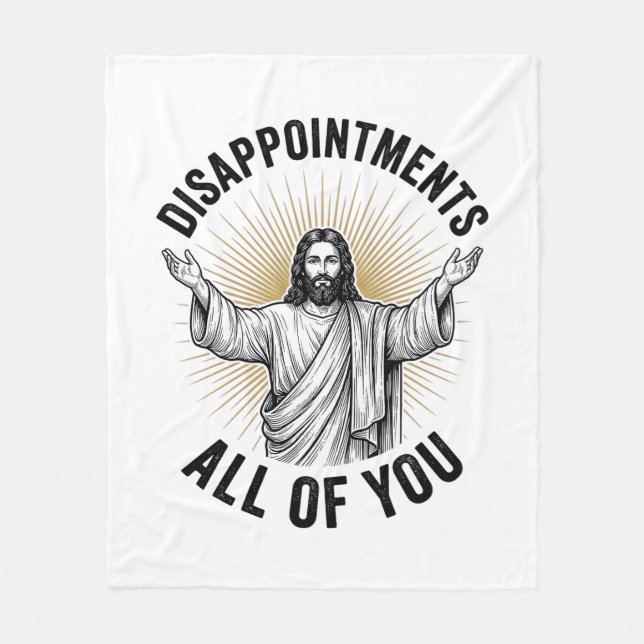 Alla besvikelser vintage religiös t-shirt fleecefilt (Framsidan)