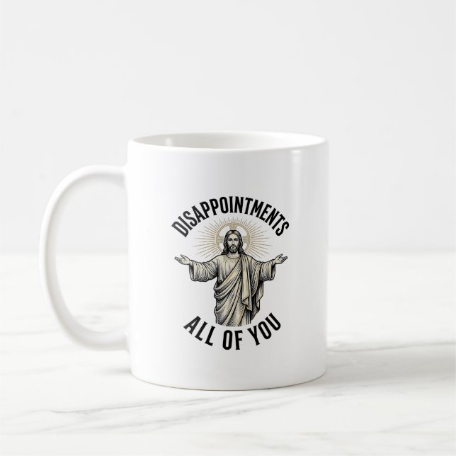 Alla besvikelser vintage religiös t-shirt kaffemugg (Vänster)