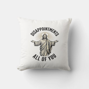 Alla besvikelser Vintage religiös t-shirt Kudde