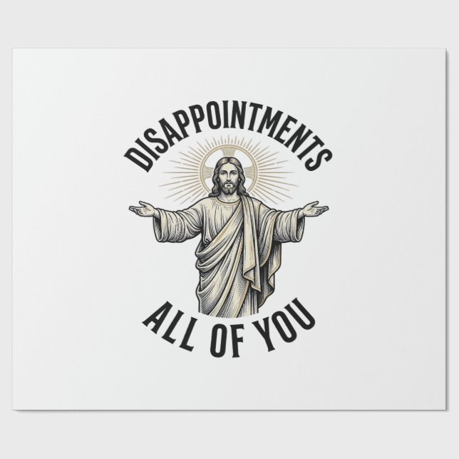 Alla besvikelser vintage religiös t-shirt presentpapper (Platt)