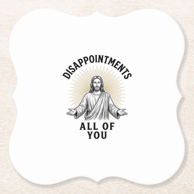 Alla besvikelser Vintage religiös t-shirt Underlägg Papper (Framsida)
