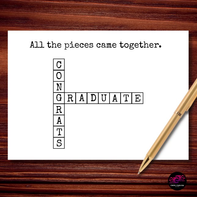 Alla bitar föll på plats Grattis examen Kort (all the pieces came together 🧩)