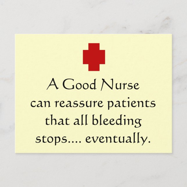 Alla blödningsstopp till slut vykort (Framsida)