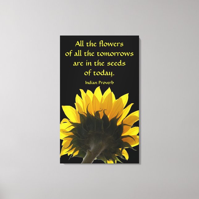 Alla blommor Solros Canvas (Framsida)