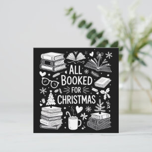Alla böcker för jul bokälskare bokigt present julkort
