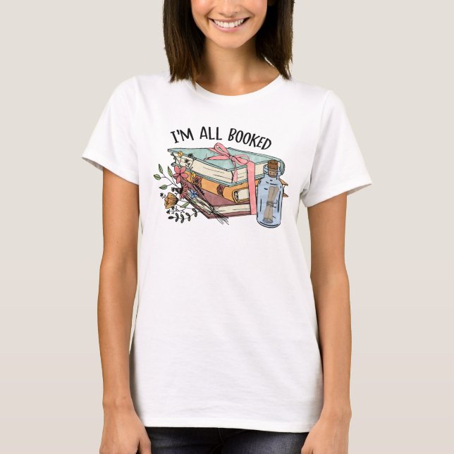 Alla bokade blommor från bok i ett flaska t shirt (Framsida)