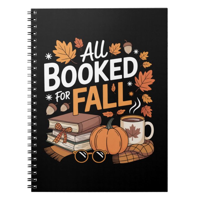 Alla bokade för Fall Cute Bokar, kaffe och Pumpkin Anteckningsbok (Framsidan)