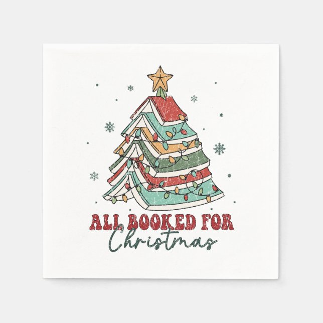 Alla bokade för jul | Festive Helgdag Reading Pappersservett (Framsidan)