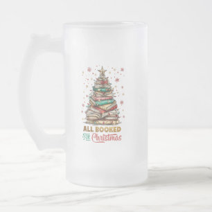 Alla bokade för jul frostat ölglas