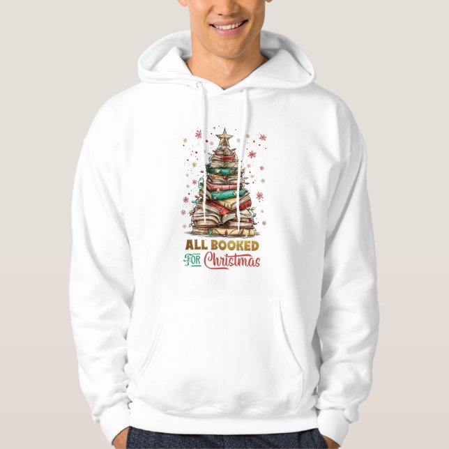 Alla bokade för jul hoodie (Framsida)