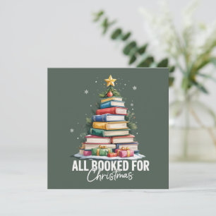Alla Bokade För Jul Presente Bibliotekarie Bokälsk Julkort