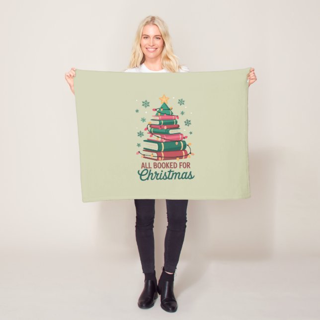 Alla bokade för julbibliotekarie Bokälskare Träd Fleecefilt (På plats)