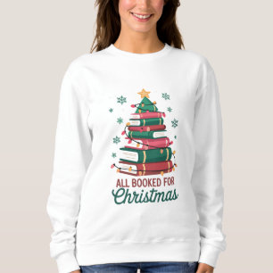 Alla bokade för julbibliotekarie Bokälskare Träd T Shirt
