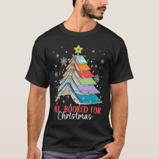 Alla bokade för julljus i Bok Julgran T Shirt