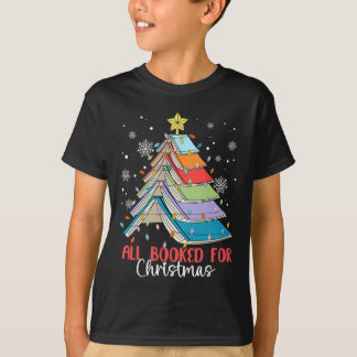 Alla bokade för julljus i Bok Julgran T Shirt