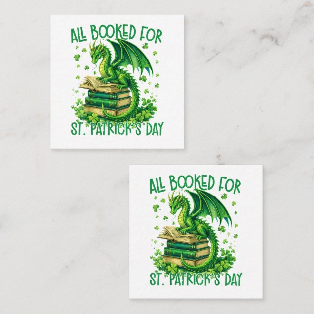 Alla bokade för St Patrick's Day Fyrkantigt Visitkort (Fram/baksida)