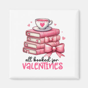Alla bokade för Valentines Bok-läsande bokmask Magnet