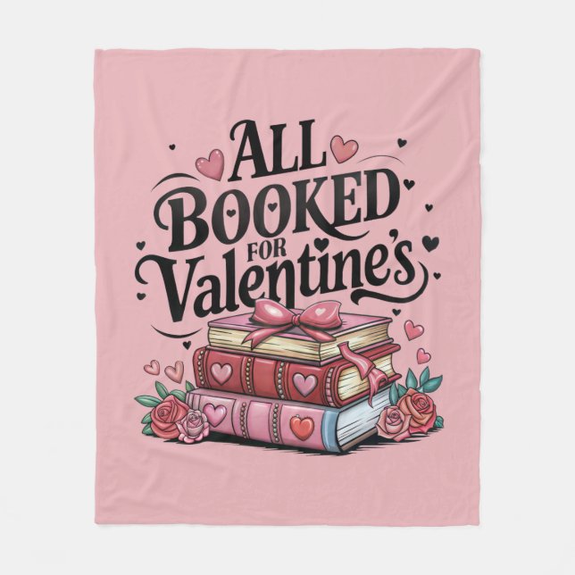 Alla bokade för Valentines. Fleecefilt (Framsidan)