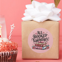 Alla bokade för Valentines. Runt Klistermärke