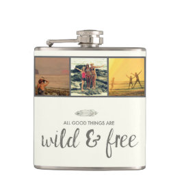 Alla bra saker är vilden och den fria fotoflaskan fickplunta