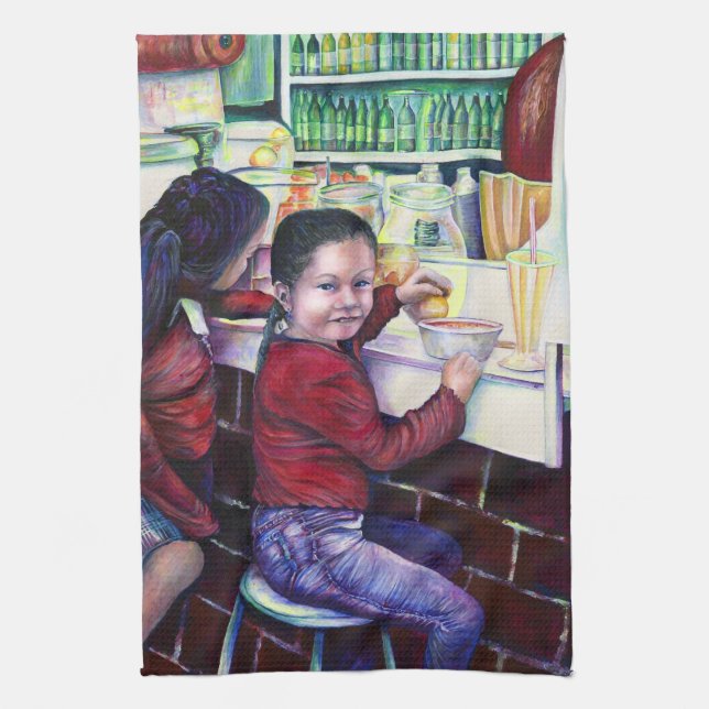 Alla Bra små flickor får Ice Cream, Mexiko Kökshandduk (Vertikal)