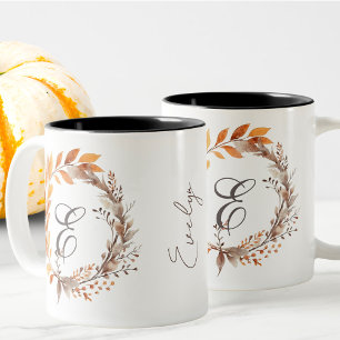 Alla Brev-moderna boho-monogramfall Två-Tonad Mugg