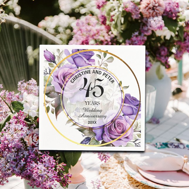 Alla Bröllop (45) Guld Ram-årsdagen för Ro Pappersservett (Skapare uppladdad)