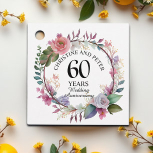 Alla Bröllop (60) Elegantens Blommigt-årsdag Gåvor Etiketter