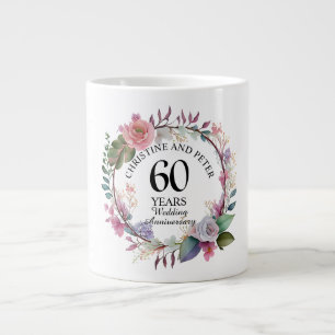 Alla Bröllop (60) Elegantens Blommigt-årsdag Jumbo Mugg