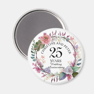 Alla Bröllop-Elegantens Blommigt-årsdag Magnet